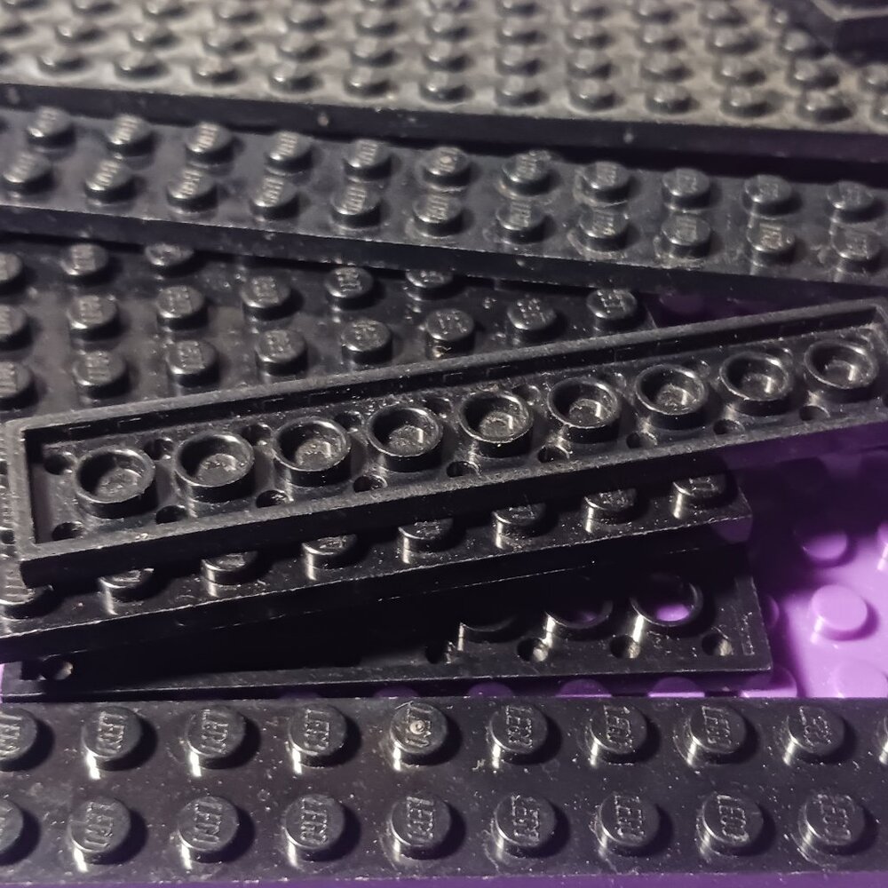 Lego - Black Plates - Misc pieces - 2.9oz